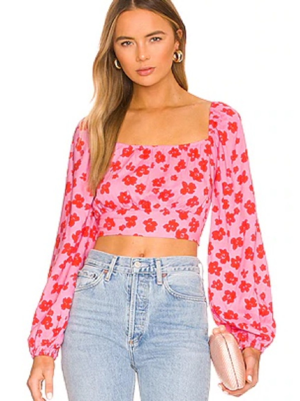 SANCTUARY Going Solo Crop Tie Top in Cherry Kiss - L